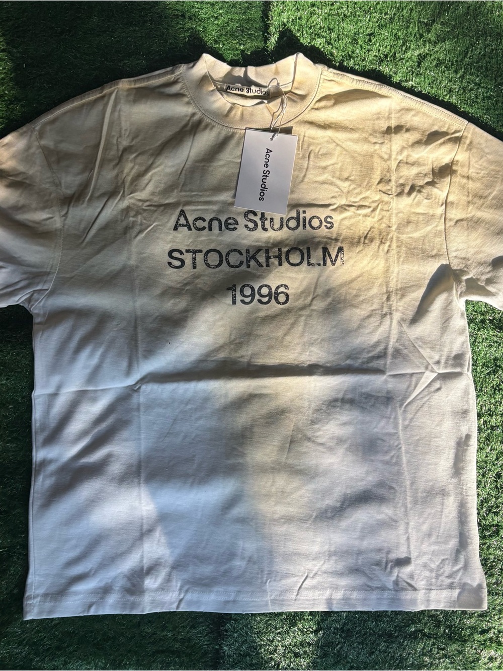 Acne Stockholm 1996 White Crewneck T-Shirt